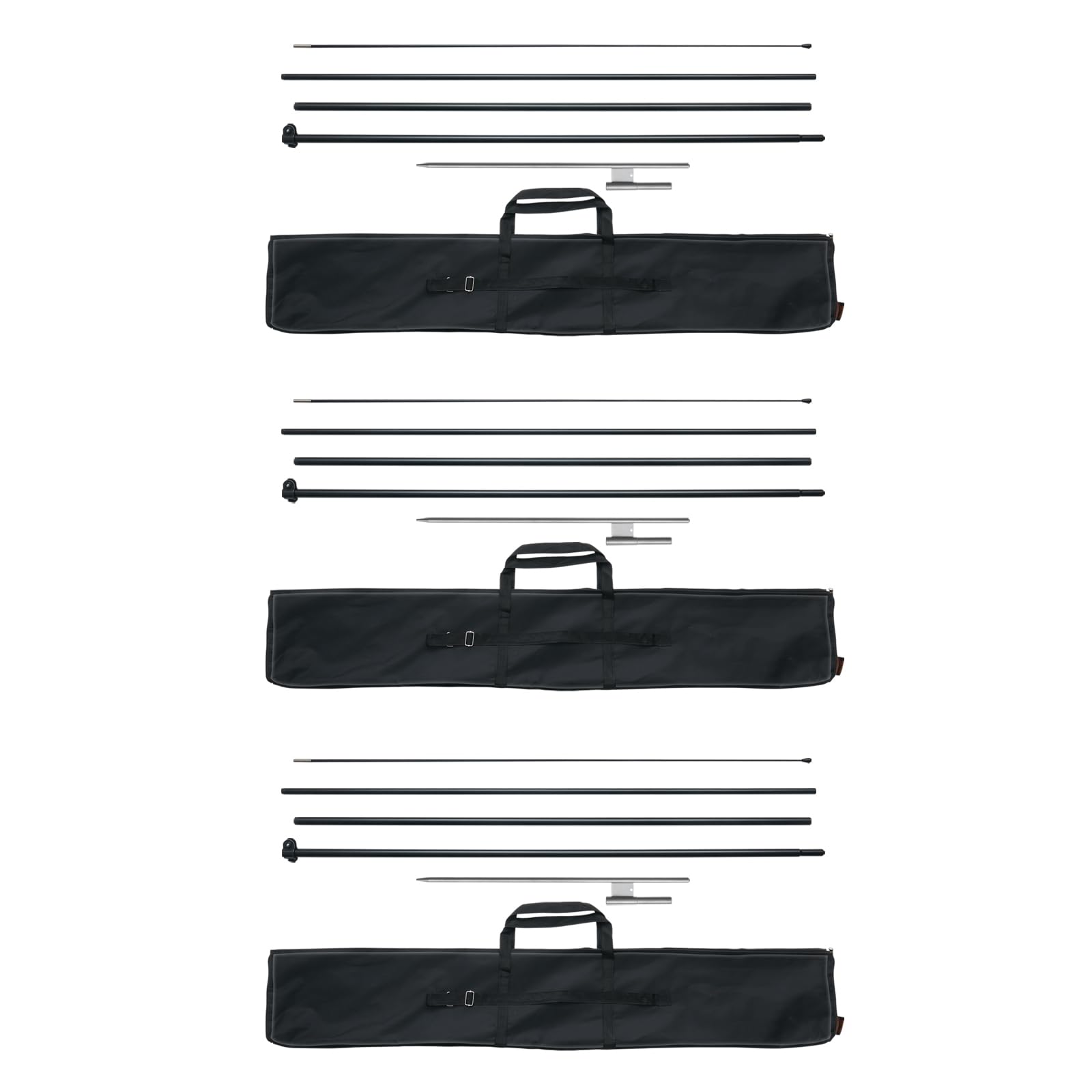 VEVOR assembled flag pole kit front view showing tall advertising presence