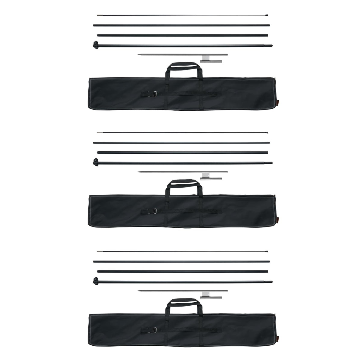 VEVOR assembled flag pole kit front view showing tall advertising presence