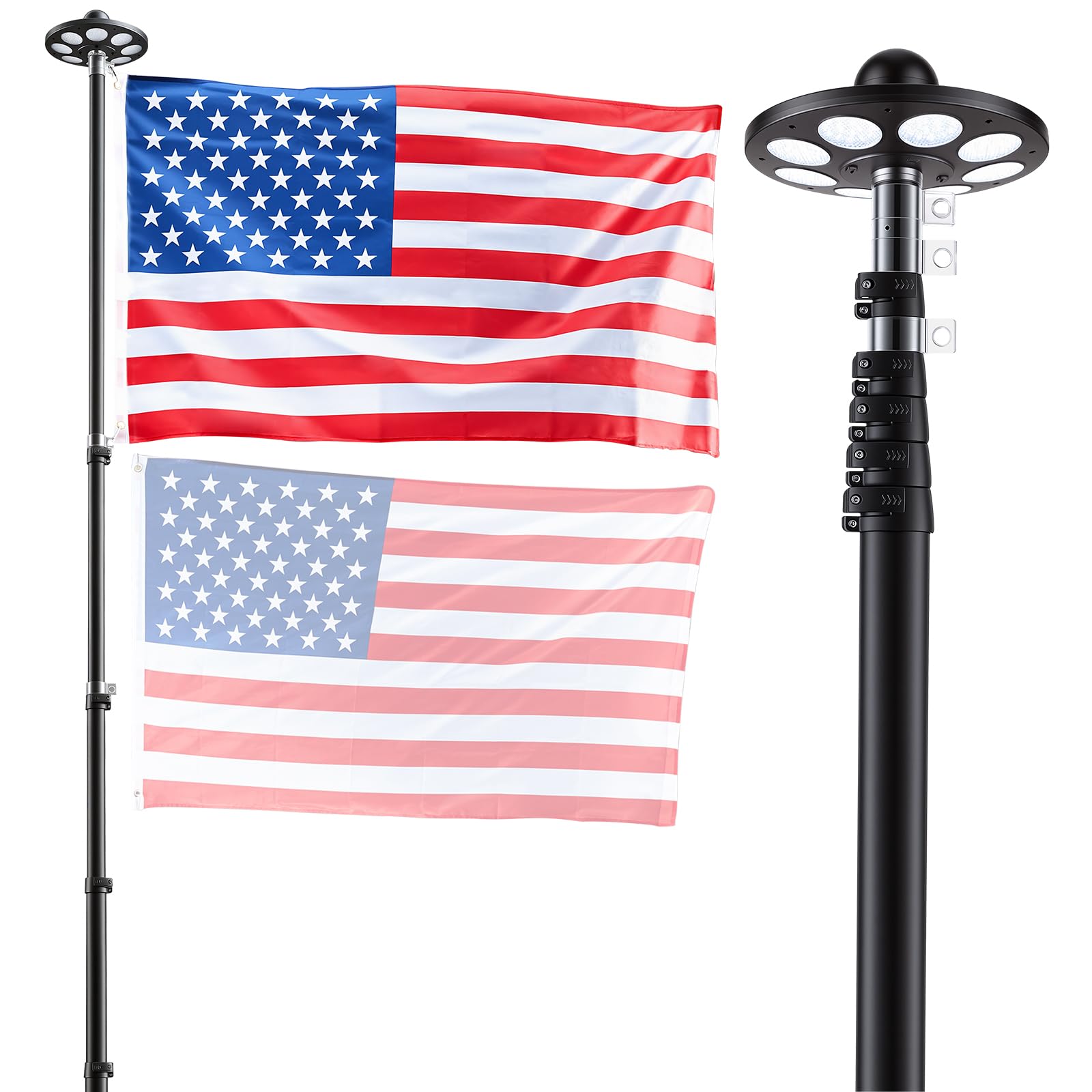 VEVOR full flagpole installed in yard showing tall visibility benefit