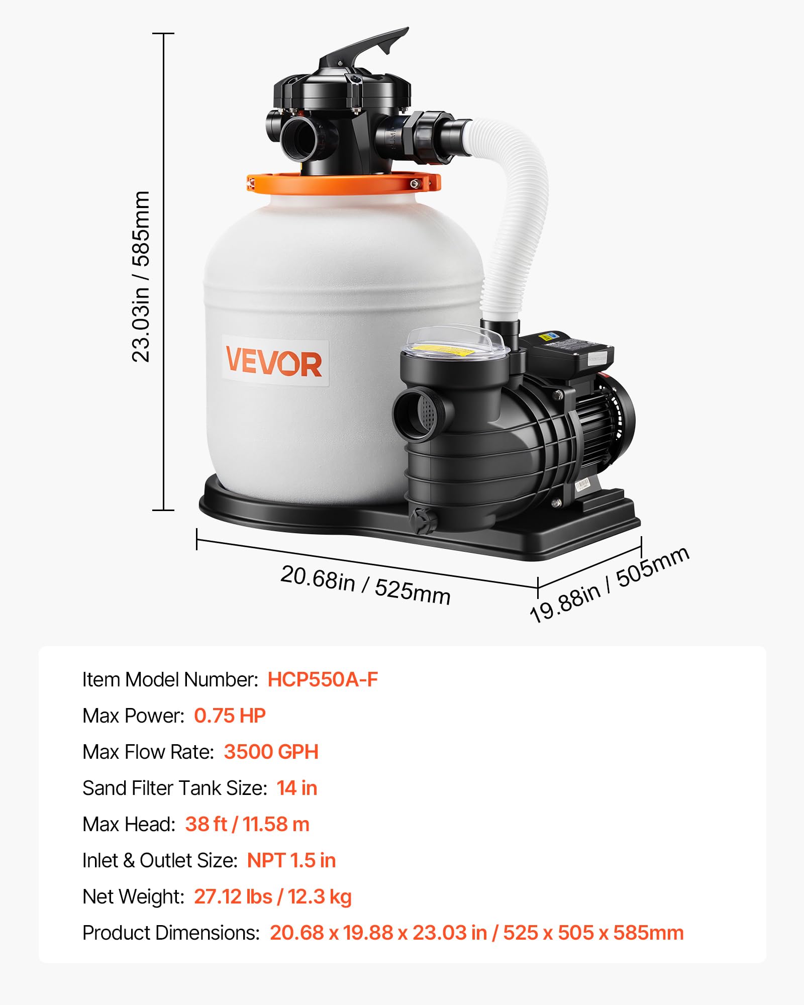 VEVOR lid and clamp detail shows one-piece tank sealing for reduced leak risk benefit
