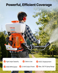 VEVOR close-up of 63cc engine highlighting power and reliable performance