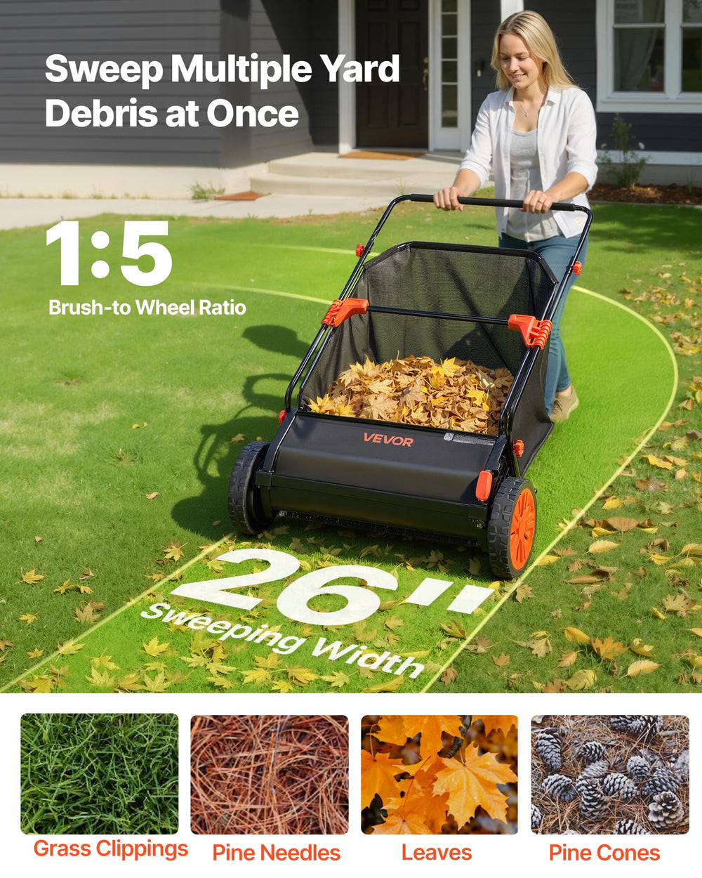 VEVOR close-up of metal frame and hopper fabric highlighting durable construction