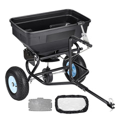 VEVOR front hopper view showing large 130 lb capacity and easy filling