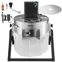 VEVOR front view of 16-inch trimmer showing stable frame and bowl for reliable throughput