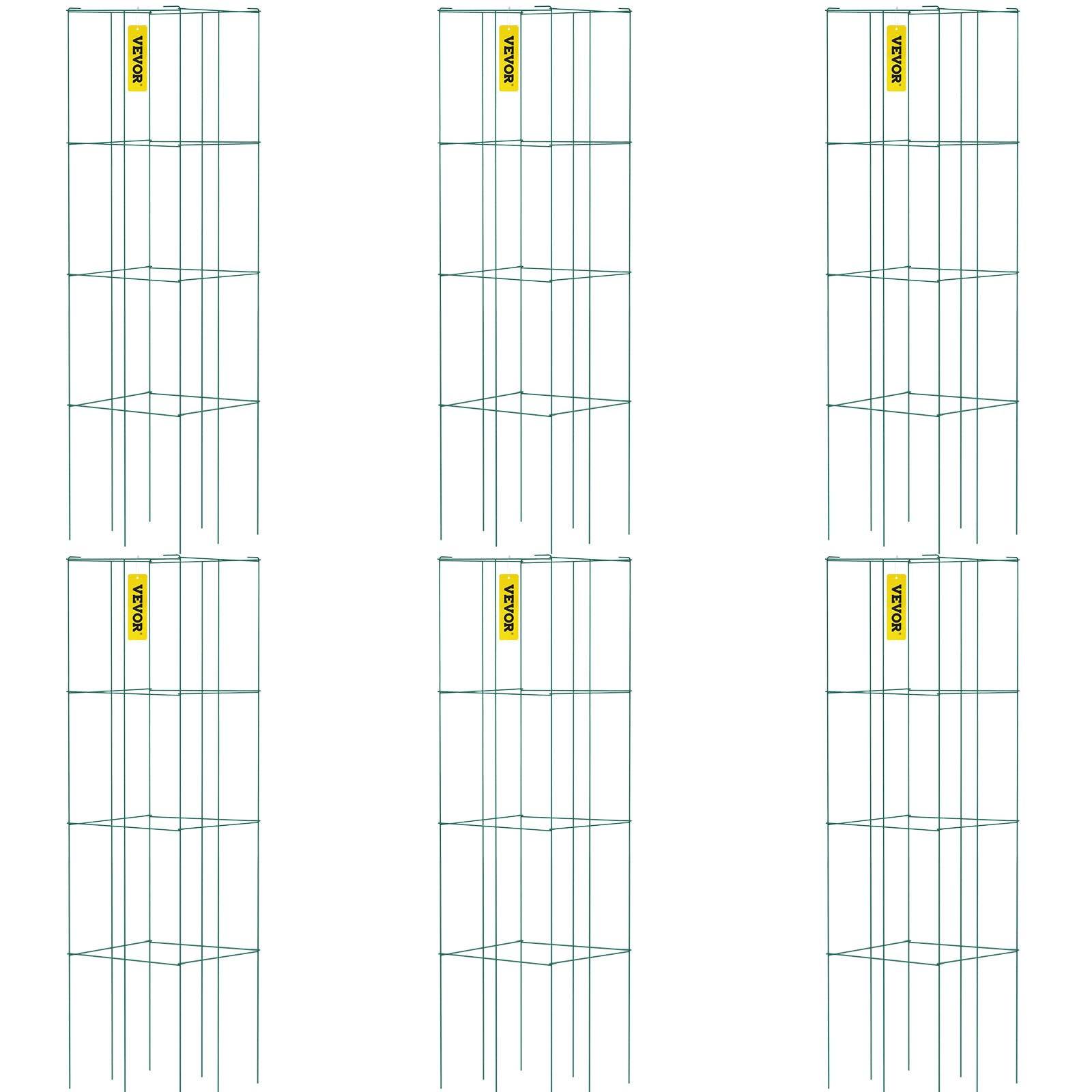 VEVOR 6-pack front view showing stacked cages and compact packaging benefit