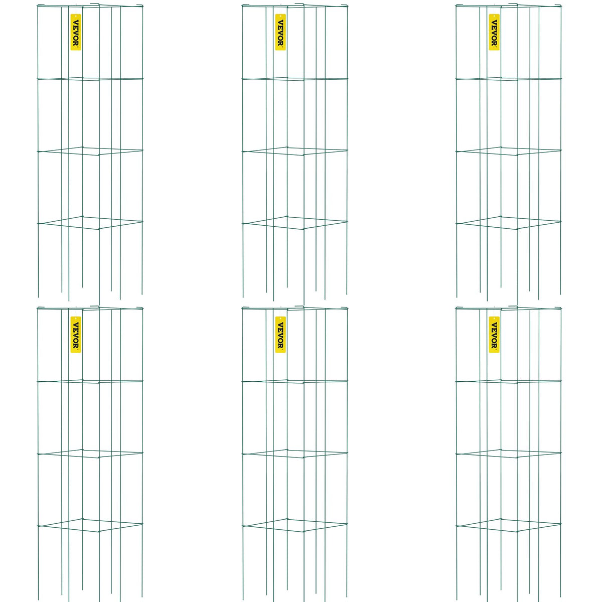 VEVOR 6-pack front view showing stacked cages and compact packaging benefit