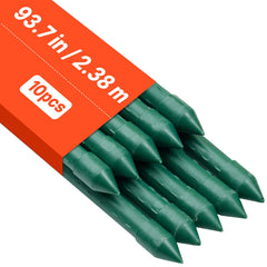 VEVOR front packaging showing ten long garden stakes and kit details for durable support
