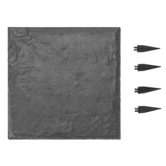 VEVOR front view of 16-piece stepping stone pack showing organized tiles and stakes for quick install