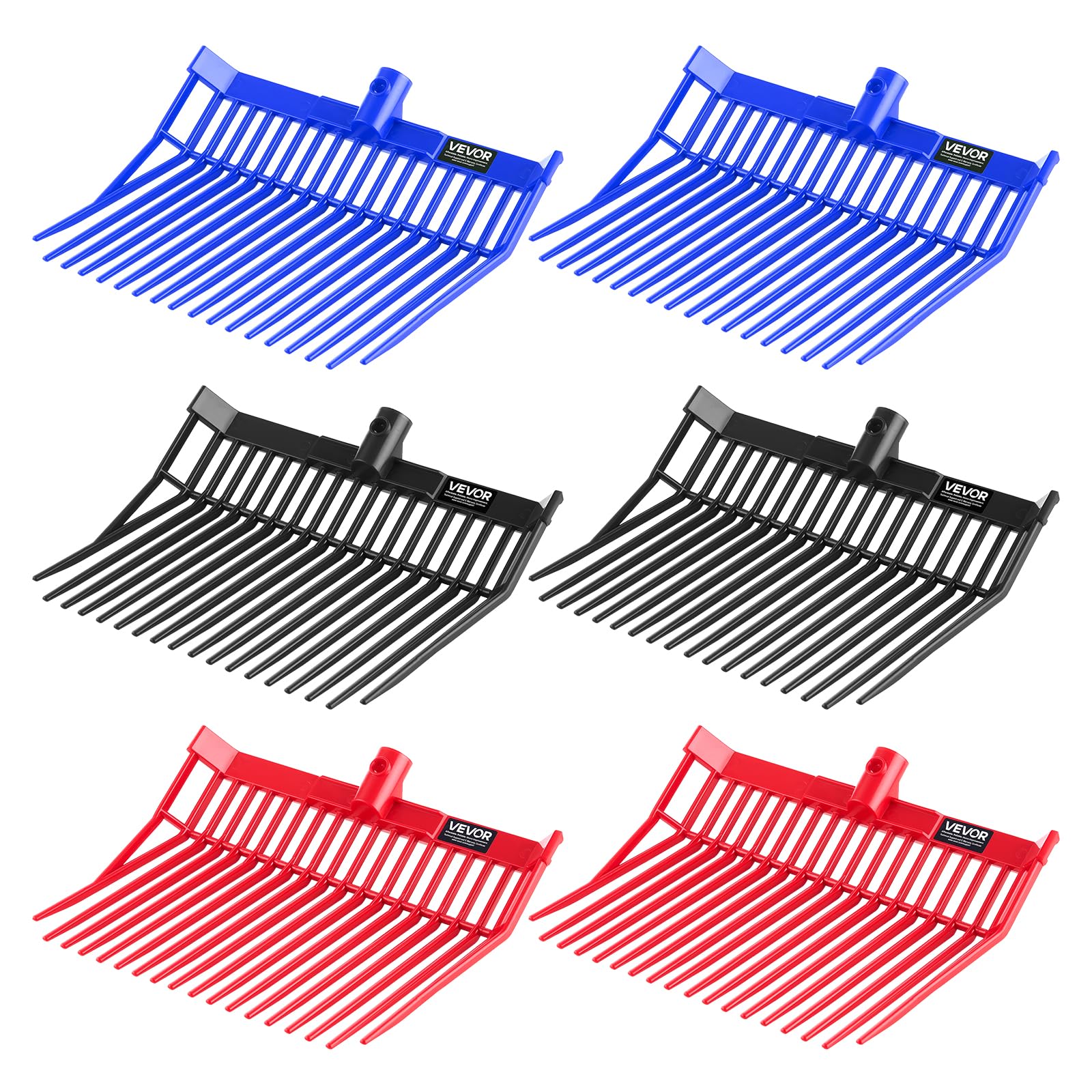 VEVOR front view of replacement fork head showing 18 tines for efficient scooping