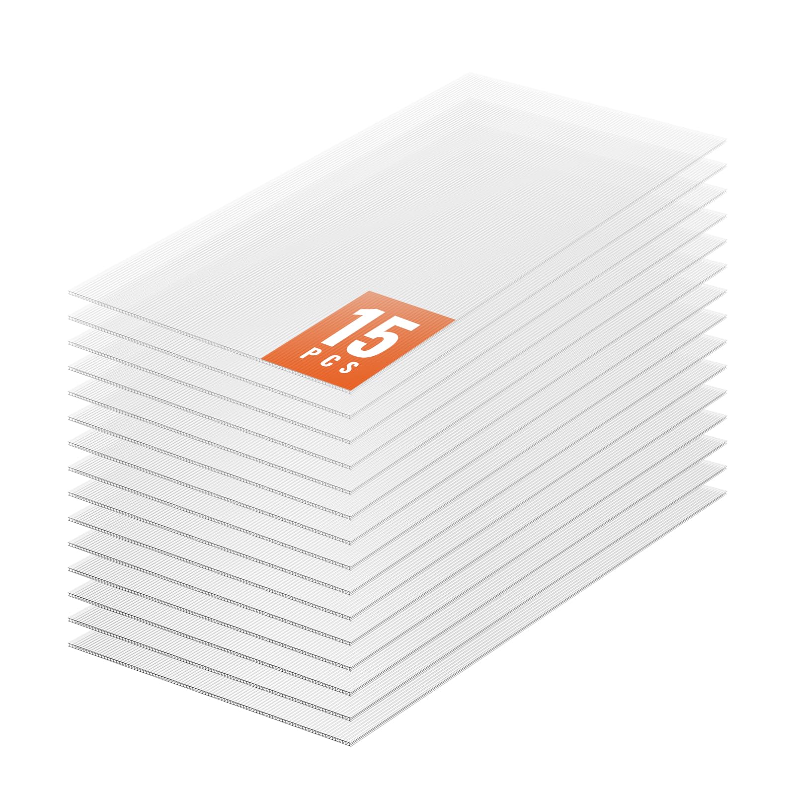 VEVOR front view of stacked clear panels showing pack contents and coverage