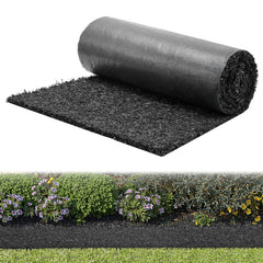 VEVOR front view of rolled rubber mulch mat showing durable packaging and size, easy to install