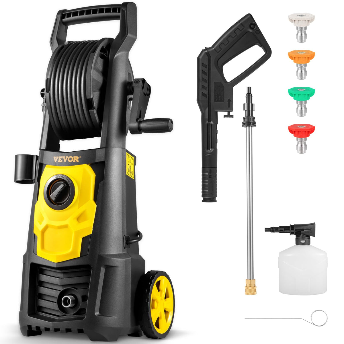 VEVOR front unit showing compact design and quick access controls for easy cleaning