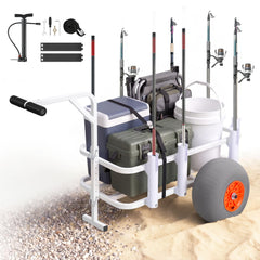 VEVOR front view of beach cart showing cargo space and stability