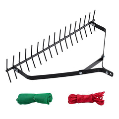 VEVOR front view of assembled 32-inch aquatic weed rake showing broad head benefit