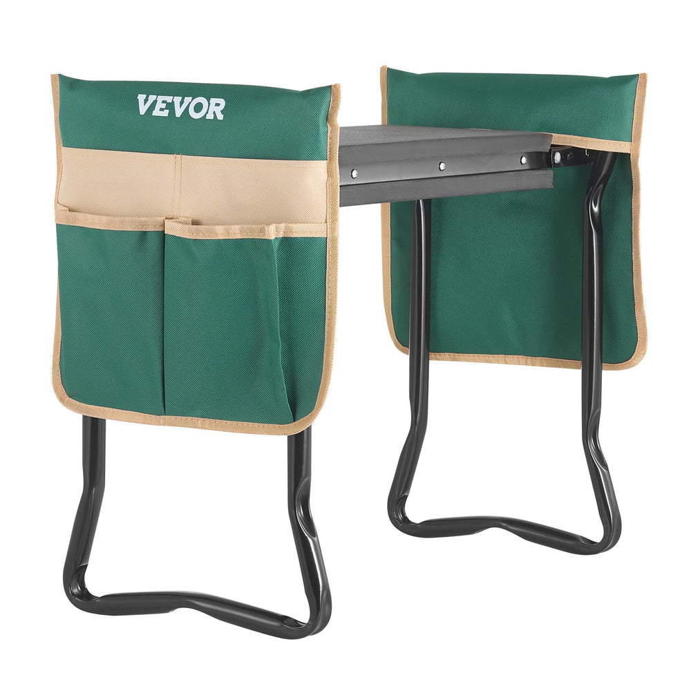 VEVOR front view of kneeler and seat showing sturdy frame and pad benefit