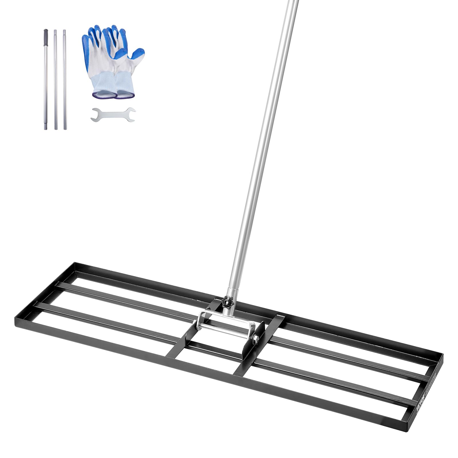 VEVOR front view of lawn leveler showing plate and handle for faster grading