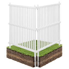 VEVOR front view of two-panel vinyl privacy screen showing clean concealment benefit
