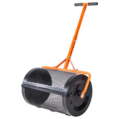 VEVOR front view of peat moss spreader showing 24 inch width and efficiency
