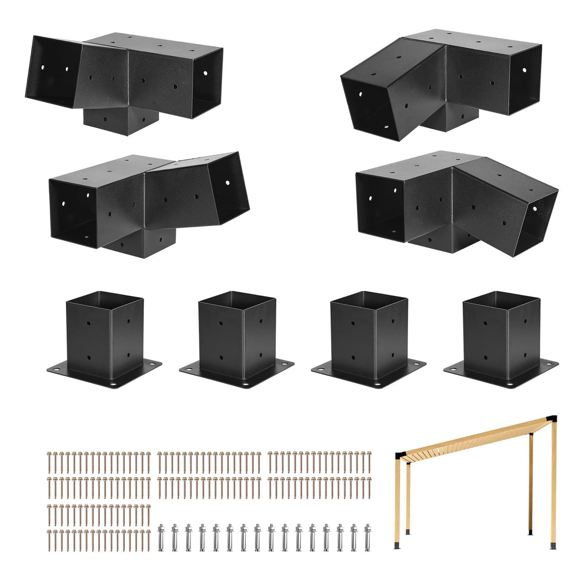 VEVOR front view showing full 3-way bracket assembly for fast installation