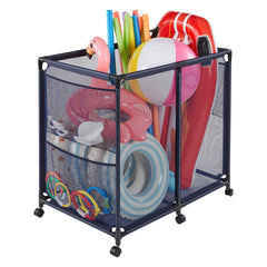 VEVOR front view of pool storage bin showing large capacity and neat organization