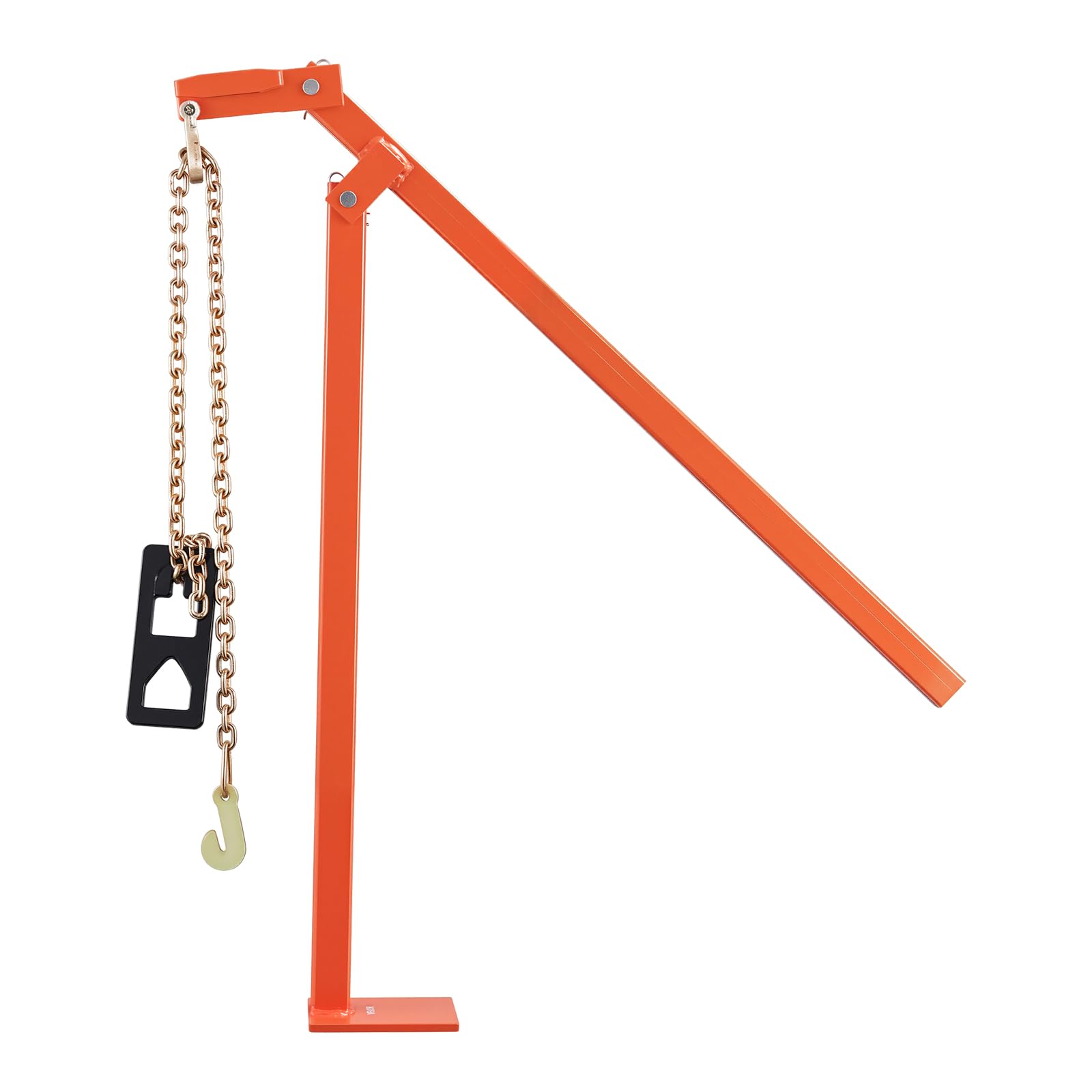 VEVOR front view of T-post puller showing robust frame and lever benefit of easier extraction