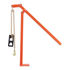 VEVOR front view of T-post puller showing robust frame and lever benefit of easier extraction