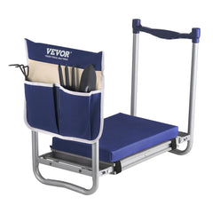 VEVOR front view of full bench showing sturdy frame and EVA pad for comfortable gardening