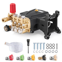 VEVOR front view of pump showing inlet and outlet ports for easy hookup