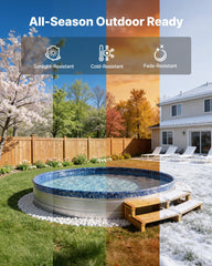 VEVOR fully installed pool in backyard, restores clean interior look