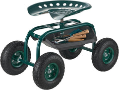 VEVOR front view of rolling garden cart shows sturdy frame and mobility benefits