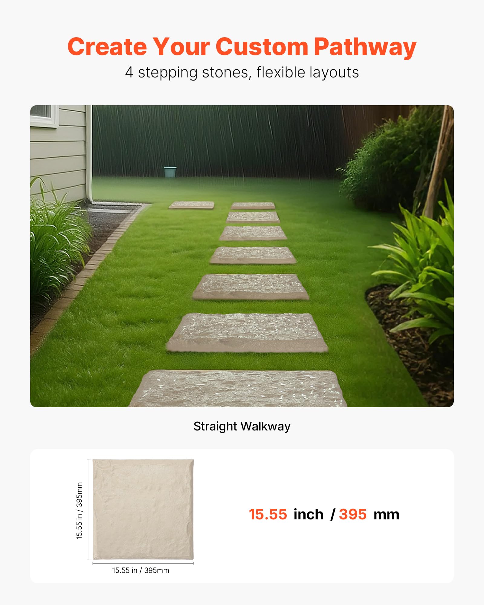 VEVOR garden S-curve path illustrating flexible design options