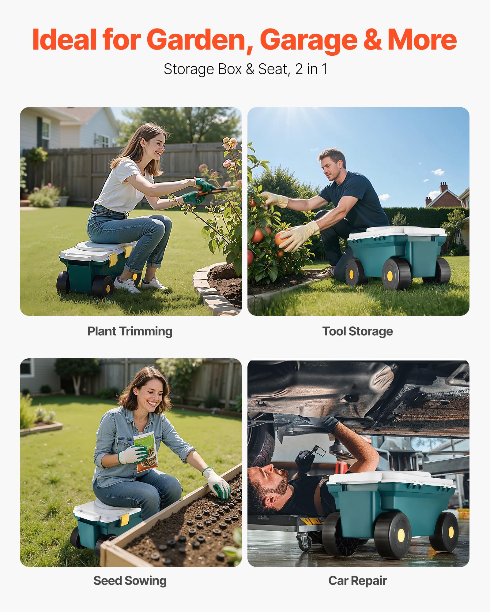 VEVOR compact size comparison with tools showing portable storage convenience