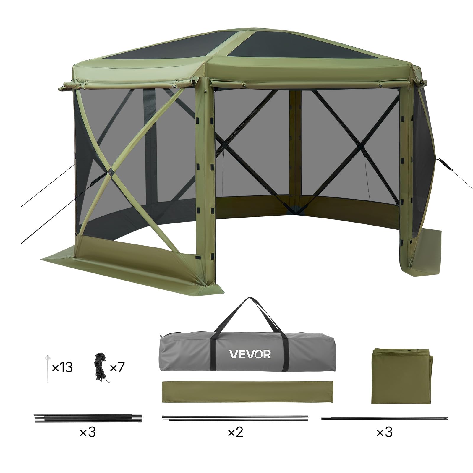 VEVOR gazebo backyard lifestyle scene showing family use and outdoor comfort