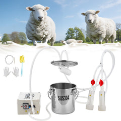 VEVOR milker front view showing compact portable design and quick setup benefit