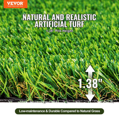 VEVOR close-up of four-color PE fibers highlighting lifelike texture