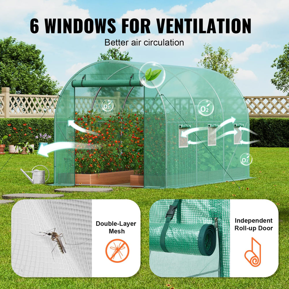 VEVOR interior with shelves showing organized planting and space optimization benefit