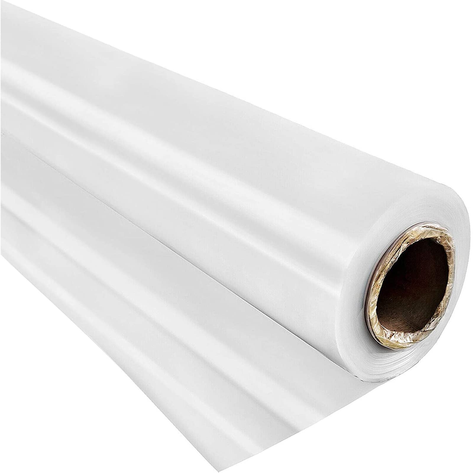 VEVOR front roll of greenhouse sheeting showing full clear polyethylene and easy handling