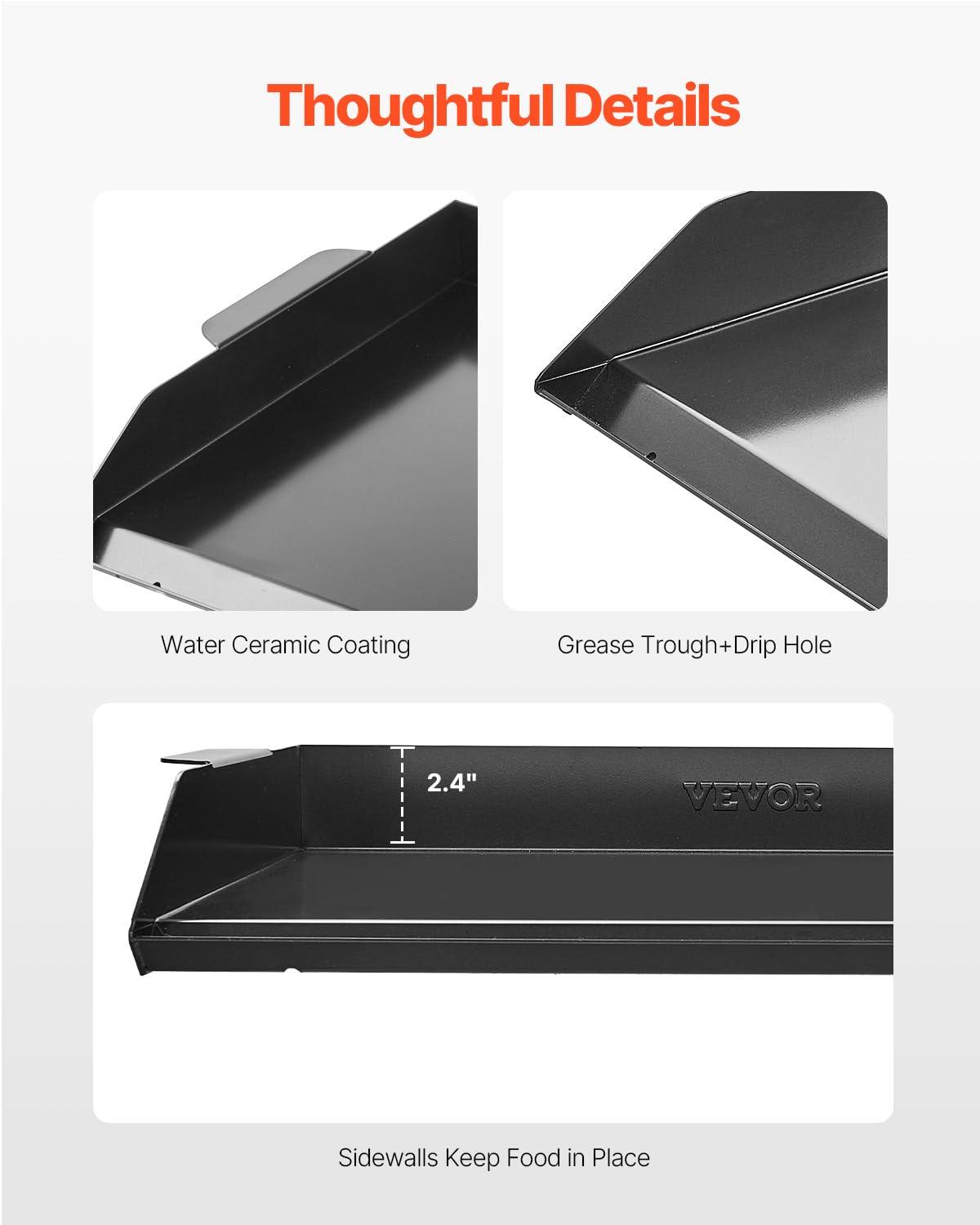VEVOR griddle underside reinforcement X brace for warp resistance and durability
