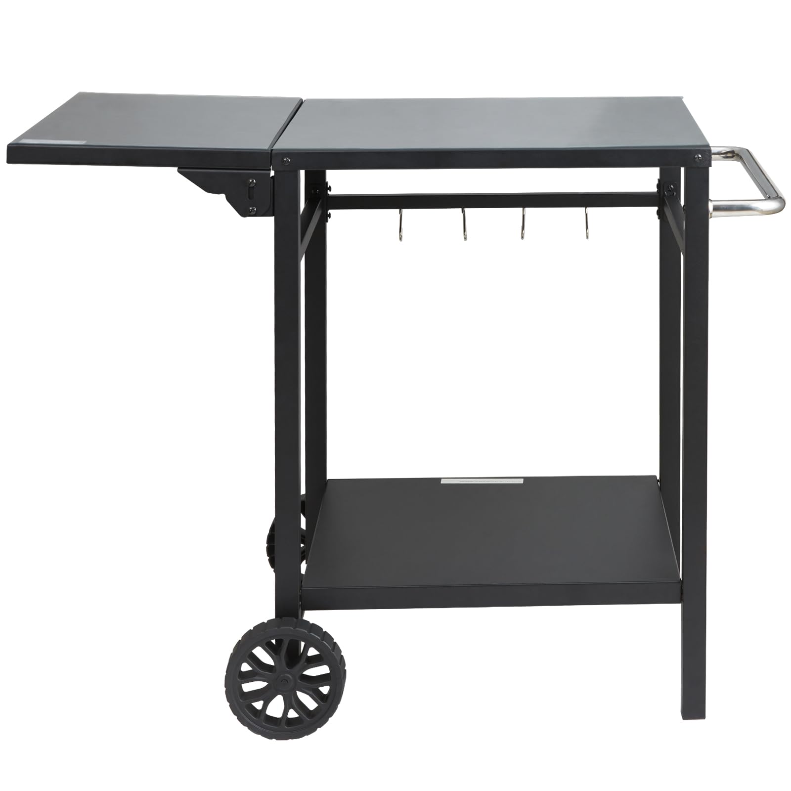 VEVOR outdoor lifestyle scene with cart used for backyard dining and serving guests
