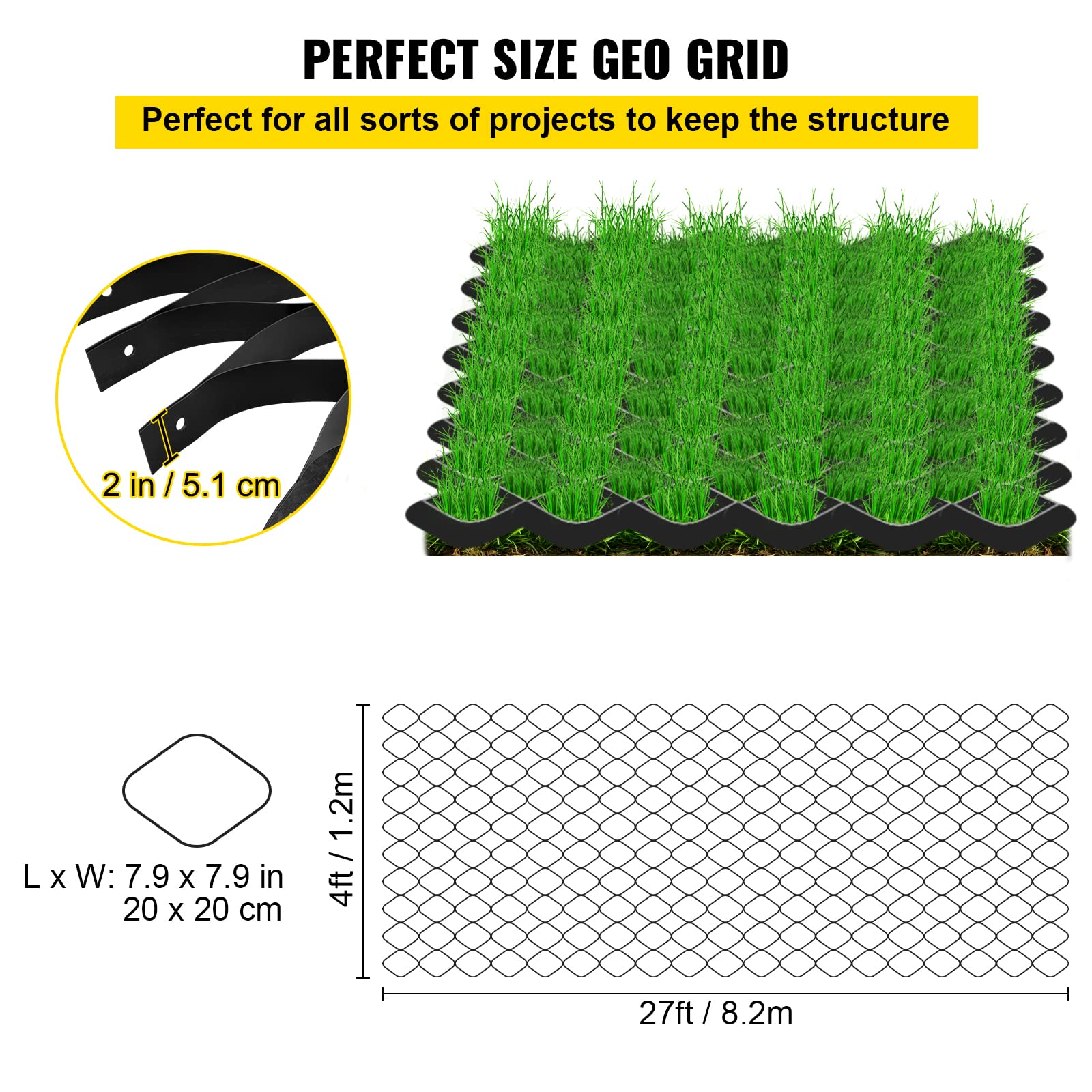 VEVOR folded ground grid for transport highlighting easy portability benefit