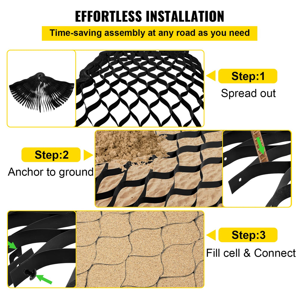 VEVOR edge connection buckles displaying secure panel joining benefit