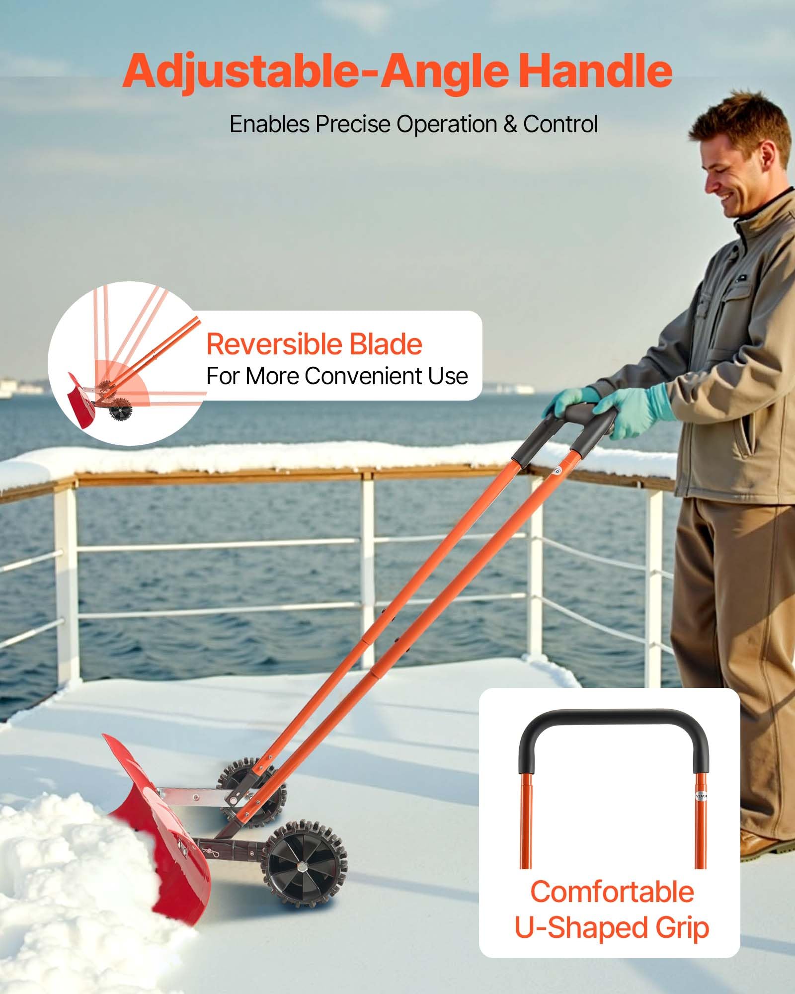 VEVOR handle adjustment mechanism offering customized height comfort