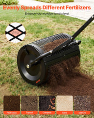 VEVOR adjustable T-handle detail showing three-height settings for ergonomic use