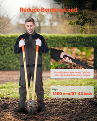 VEVOR hemp sleeve on handle showing anti-slip, comfortable grip