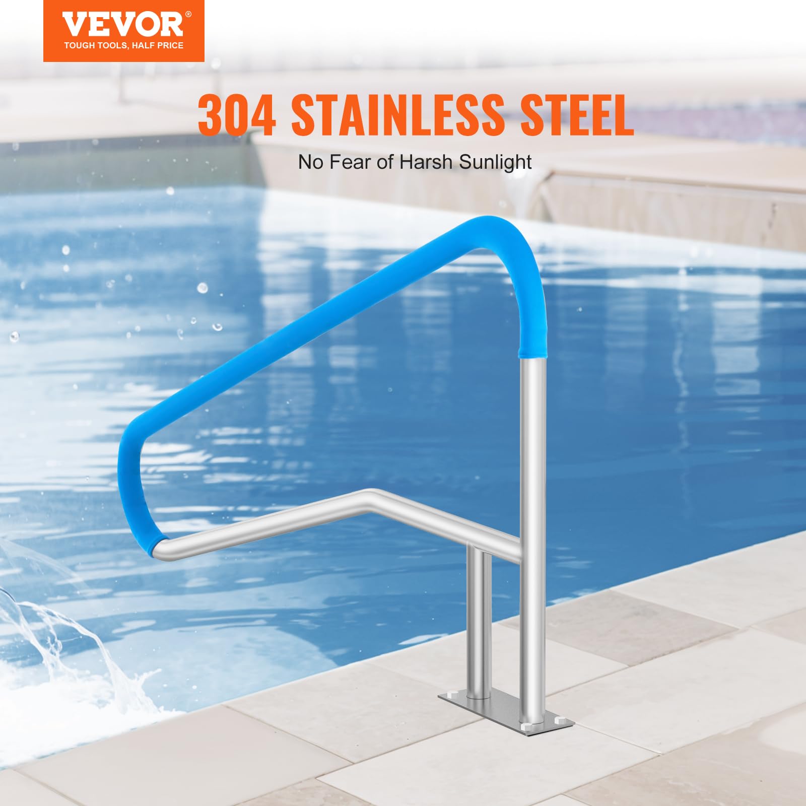 VEVOR base plate detail highlighting secure mounting and reinforced stability
