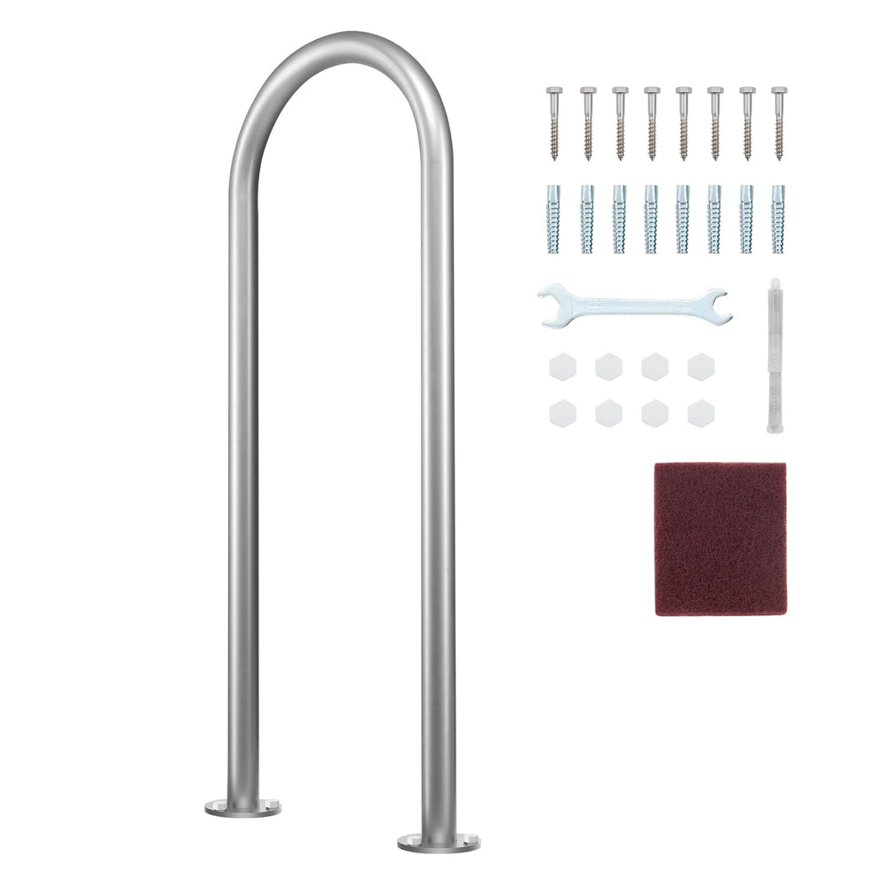 VEVOR front view of aluminum handrail showing sleek profile and secure grip