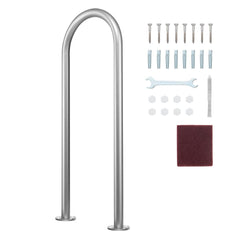VEVOR front view of aluminum handrail showing sleek profile and secure grip