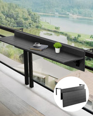 VEVOR hanging table front view showing full tabletop and brackets for instant outdoor surface