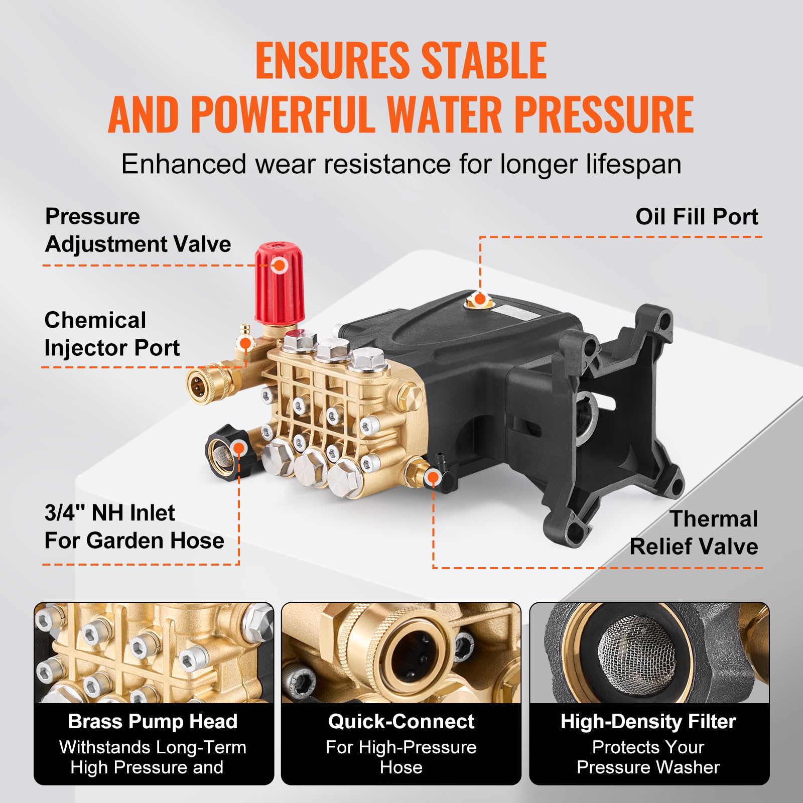 VEVOR included hardware kit showing bolts and gaskets for fast, correct installation