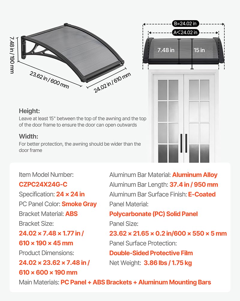VEVOR laid-out hardware kit enabling straightforward DIY installation